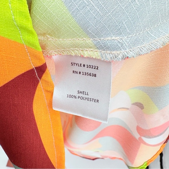 Anthropologie Hutch Colorful Abstract Face Oversized Tent Maxi Dress XS - Picture 8 of 11
